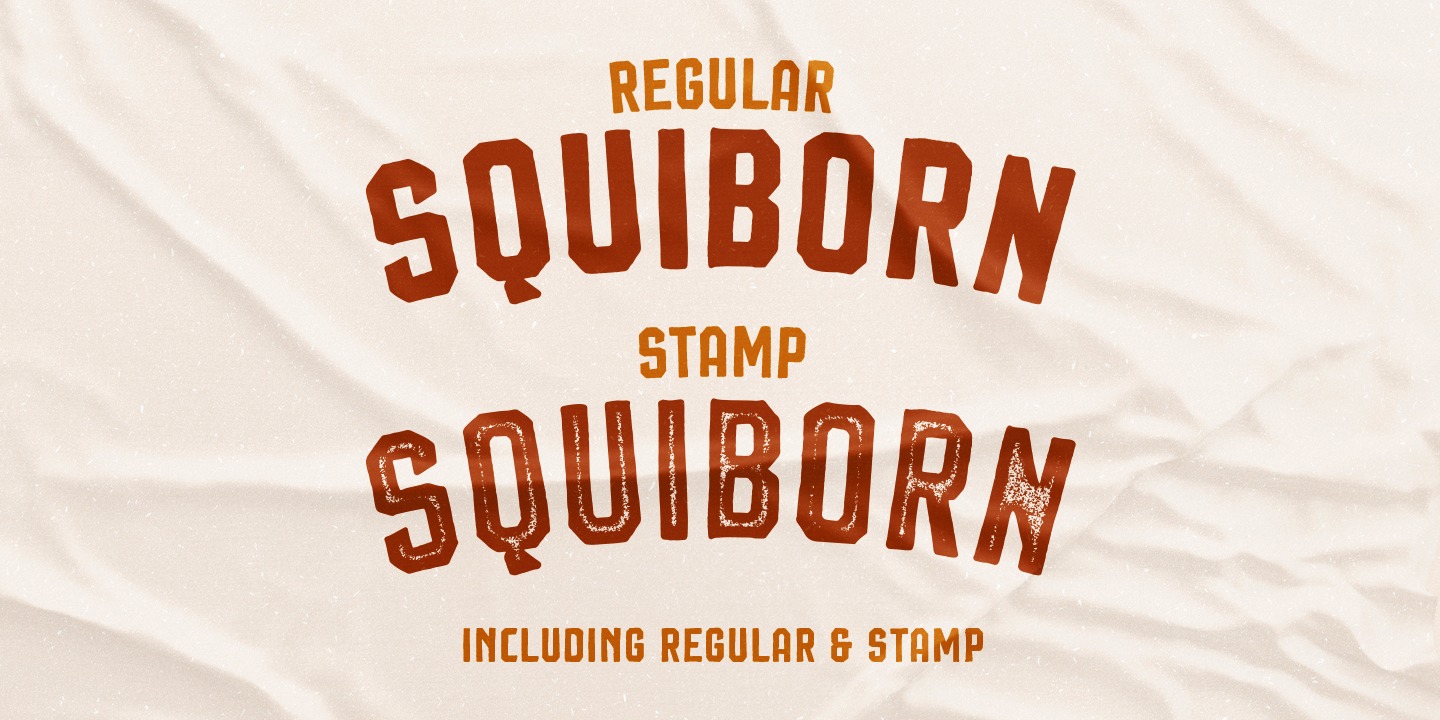 Squiborn Stamp Font preview